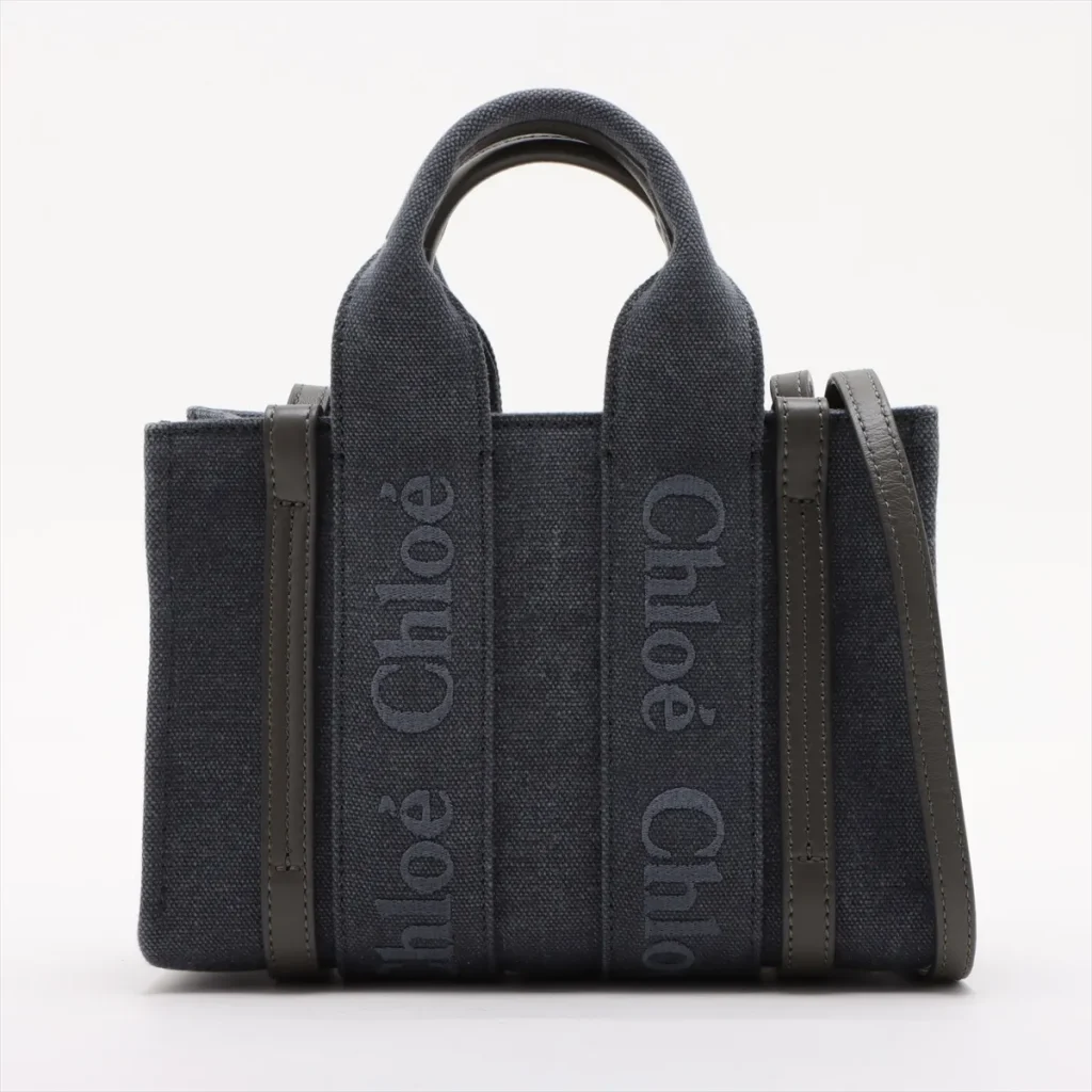 Chloé クロエ ウッディ ミニ キャンバス×レザー 2WAYハンドバッグ 高価買取いたしました