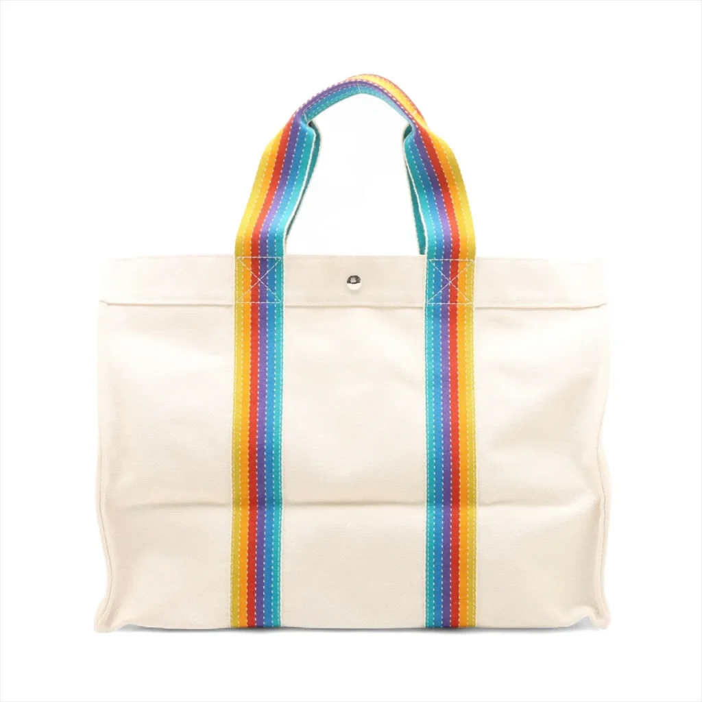 Hermès エルメス ボラボラGM キャンバス ベージュ×マルチカラー 高価買取いたしました