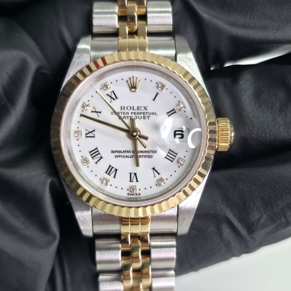 ROLEX レディデイトジャスト 69173G ホワイトローマ YG×SS 高価買取いたしました