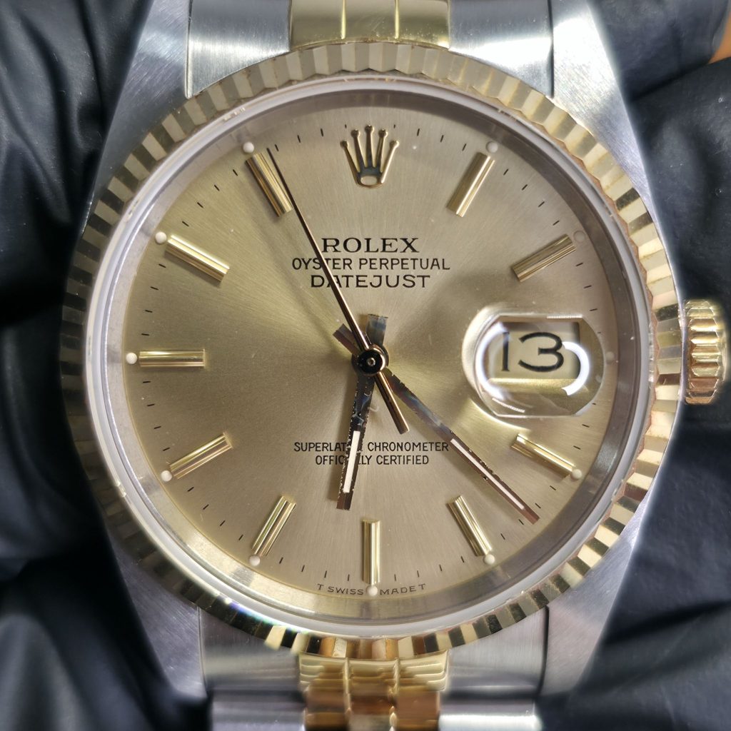 ROLEX デイトジャスト 16233 シャンパン文字盤 高価確認いたしました