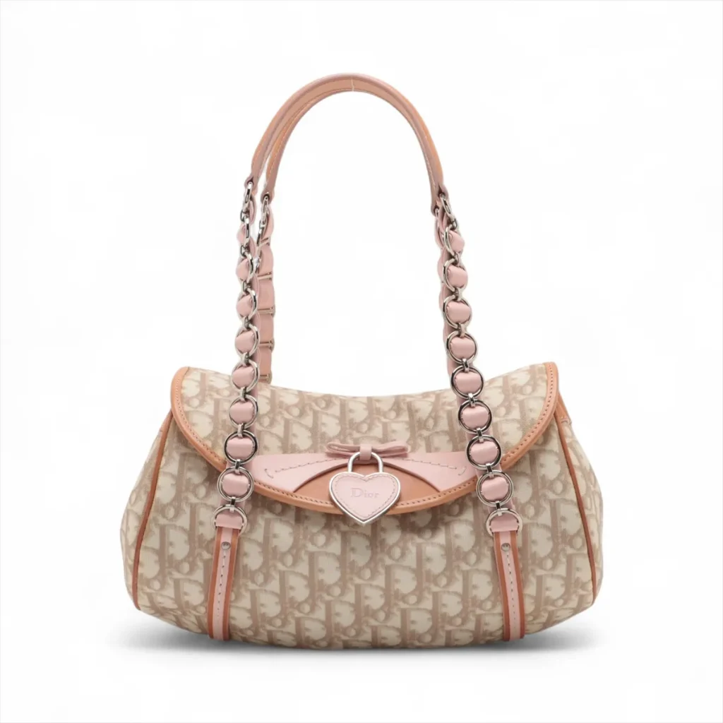 Christian Dior トロッター PVCxレザー 2WAYハンドバッグ ベージュ 高価買取いたしました