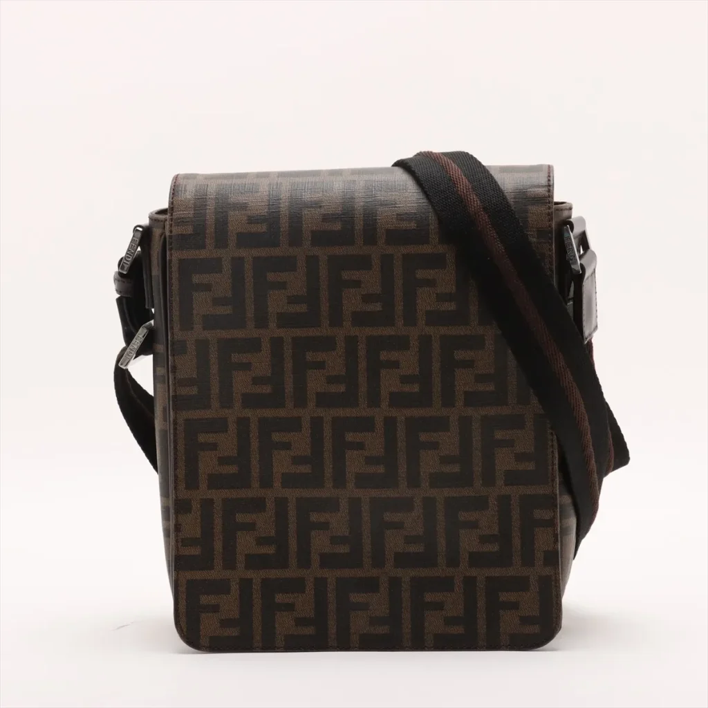 FENDI ズッカ PVCxレザー ショルダーバッグ ブラウン 7VA215 高価買取いたしました